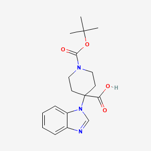 4-(1H-Benzimidazol-1-yl)-1-(tert-butoxycarbonyl)-4-piperidinecarboxylic acid