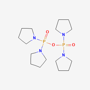 molecular formula C16H32N4O3P2 B14655443 Phosphinic acid, di-1-pyrrolidinyl-, anhydride CAS No. 51833-62-6