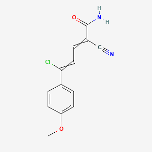 5-Chloro-2-cyano-5-(4-methoxyphenyl)penta-2,4-dienamide