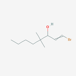 molecular formula C10H19BrO B14655453 1-Bromo-4,4-dimethyloct-1-en-3-ol CAS No. 52419-05-3