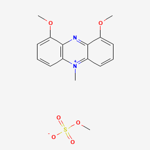 molecular formula C16H18N2O6S B14655463 1,9-Dimethoxy-5-methylphenazinium methyl sulfate CAS No. 40816-82-8