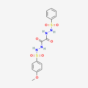 1-N'-(benzenesulfonyl)-2-N'-(4-methoxyphenyl)sulfonylethanedihydrazide