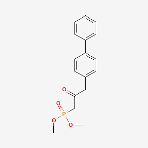 molecular formula C17H19O4P B14655485 Dimethyl [3-([1,1'-biphenyl]-4-yl)-2-oxopropyl]phosphonate CAS No. 52344-47-5