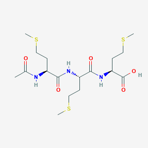 molecular formula C17H31N3O5S3 B14655488 N-Acetyl-L-methionyl-L-methionyl-L-methionine CAS No. 51529-37-4