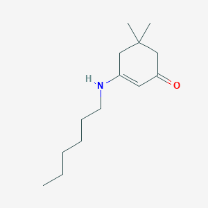 molecular formula C14H25NO B14655503 3-(Hexylamino)-5,5-dimethylcyclohex-2-en-1-one CAS No. 52909-80-5