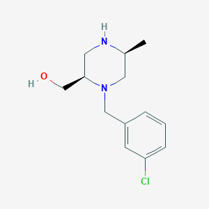 molecular formula C13H19ClN2O B1465555 [(2R,5S)-1-(3-Chlorobenzyl)-5-methylpiperazinyl]methanol CAS No. 2140851-05-2