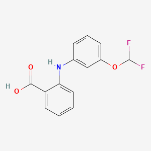 molecular formula C14H11F2NO3 B14655561 Anthranilic acid, N-(m-(difluoromethoxy)phenyl)- CAS No. 51679-45-9