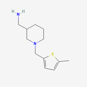 {1-[(5-Methylthiophen-2-yl)methyl]piperidin-3-yl}methanamine