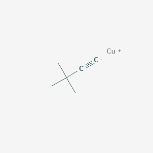 molecular formula C6H9Cu B14655601 Copper, (3,3-dimethyl-1-butynyl)- CAS No. 40575-23-3