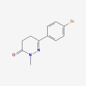 molecular formula C11H11BrN2O B14655613 6-(4-Bromophenyl)-2-methyl-4,5-dihydropyridazin-3(2H)-one CAS No. 52239-77-7