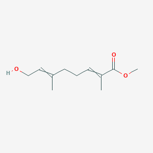 molecular formula C11H18O3 B14655620 Methyl 8-hydroxy-2,6-dimethylocta-2,6-dienoate CAS No. 40772-83-6