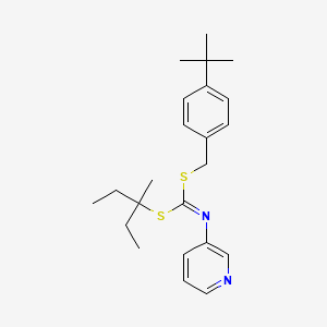 molecular formula C23H32N2S2 B14655637 Carbonimidodithioic acid, 3-pyridinyl-, (4-(1,1-dimethylethyl)phenyl)methyl 1-ethyl-1-methylpropyl ester CAS No. 51308-59-9