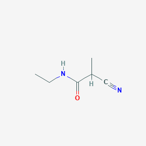 molecular formula C6H10N2O B14655663 2-Cyano-N-ethylpropanamide CAS No. 53260-44-9