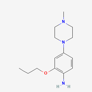 molecular formula C14H23N3O B1465568 4-(4-Methylpiperazin-1-yl)-2-propoxyaniline CAS No. 761440-98-6