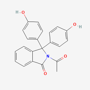 molecular formula C22H17NO4 B14655683 2-Acetyl-3,3-bis(4-hydroxyphenyl)-2,3-dihydro-1H-isoindol-1-one CAS No. 47520-25-2