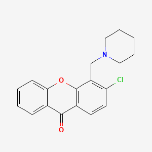 molecular formula C19H18ClNO2 B14655689 Xanthen-9-one, 3-chloro-4-piperidinomethyl- CAS No. 43159-88-2