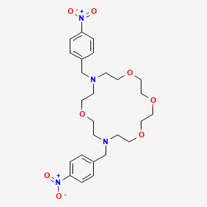 molecular formula C26H36N4O8 B1465571 10,16-Bis(4-nitrobenzyl)-1,4,7,13-tetraoxa-10,16-diazacyclooctadecane CAS No. 1705464-45-4