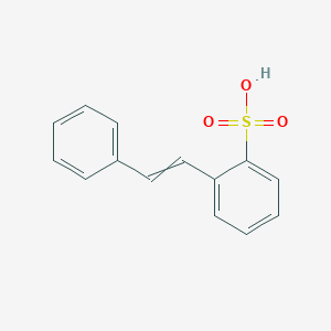 molecular formula C14H12O3S B14655712 2-(2-Phenylethenyl)benzene-1-sulfonic acid CAS No. 40839-59-6