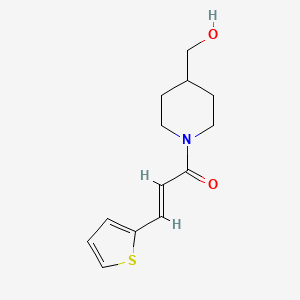 (2E)-1-[4-(hydroxymethyl)piperidin-1-yl]-3-(thiophen-2-yl)prop-2-en-1-one
