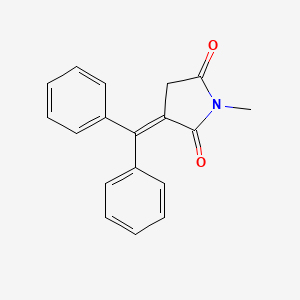 molecular formula C18H15NO2 B14655754 2,5-Pyrrolidinedione, 3-(diphenylmethylene)-1-methyl- CAS No. 53592-53-3