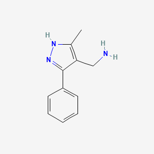 (5-methyl-3-phenyl-1H-pyrazol-4-yl)methanamine