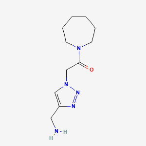 2-[4-(aminomethyl)-1H-1,2,3-triazol-1-yl]-1-(azepan-1-yl)ethan-1-one