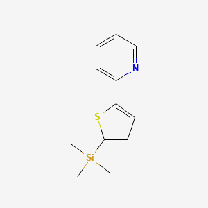 molecular formula C12H15NSSi B14655777 Pyridine, 2-[5-(trimethylsilyl)-2-thienyl]- CAS No. 51459-67-7