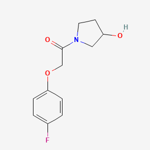 molecular formula C12H14FNO3 B1465584 2-(4-Fluorophenoxy)-1-(3-hydroxypyrrolidin-1-yl)ethan-1-one CAS No. 1272305-50-6