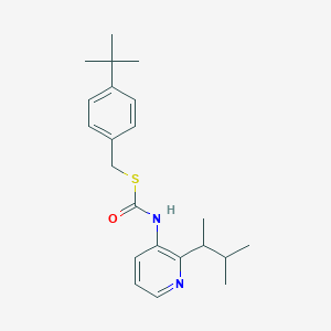 S-[(4-tert-butylphenyl)methyl] N-[2-(3-methylbutan-2-yl)pyridin-3-yl]carbamothioate