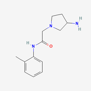 molecular formula C13H19N3O B1465585 2-(3-氨基吡咯烷-1-基)-N-(2-甲基苯基)乙酰胺 CAS No. 1271707-79-9