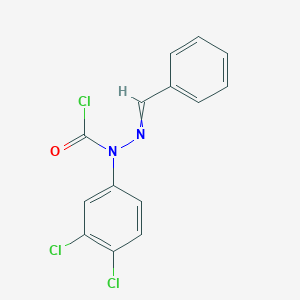 2-Benzylidene-1-(3,4-dichlorophenyl)hydrazine-1-carbonyl chloride