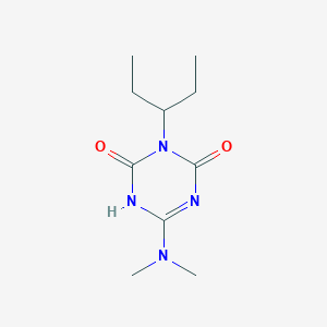 molecular formula C10H18N4O2 B14655939 6-(Dimethylamino)-3-(pentan-3-yl)-1,3,5-triazine-2,4(1H,3H)-dione CAS No. 51235-32-6