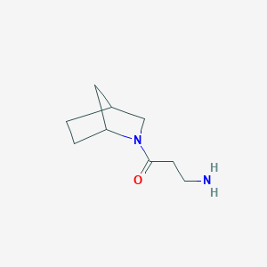 molecular formula C9H16N2O B1465594 3-Amino-1-(2-azabicyclo[2.2.1]heptan-2-yl)propan-1-one CAS No. 1244060-10-3