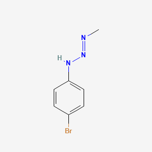 molecular formula C7H8BrN3 B14655942 Triazene, 1-(p-bromophenyl)-3-methyl- CAS No. 40643-36-5