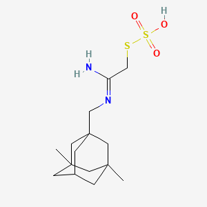 molecular formula C15H26N2O3S2 B14655957 S-((N-(3,5-Dimethyl)-1-adamantylmethylamidino)methyl) hydrogen thiosulfate CAS No. 40283-76-9