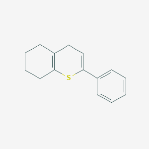 molecular formula C15H16S B14656005 4H-1-Benzothiopyran, 5,6,7,8-tetrahydro-2-phenyl- CAS No. 53045-31-1