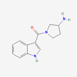 molecular formula C13H15N3O B1465601 1-(1H-indole-3-carbonyl)pyrrolidin-3-amine CAS No. 1239728-47-2