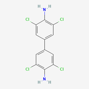 molecular formula C12H8Cl4N2 B14656013 3,3',5,5'-Tetrachlorobenzidine CAS No. 41687-08-5