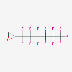molecular formula C8H3F13O B14656016 2-(Tridecafluorohexyl)oxirane CAS No. 52835-17-3