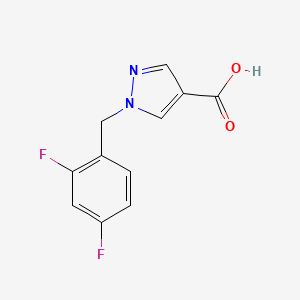 molecular formula C11H8F2N2O2 B1465602 1-[(2,4-difluorophenyl)methyl]-1H-pyrazole-4-carboxylic acid CAS No. 1271611-01-8