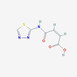 molecular formula C6H5N3O3S B14656030 (Z)-4-oxo-4-(1,3,4-thiadiazol-2-ylamino)but-2-enoic acid 