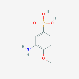 molecular formula C7H10NO4P B14656036 (3-Amino-4-methoxyphenyl)phosphonic acid CAS No. 52644-26-5