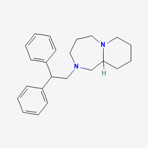 molecular formula C23H30N2 B14656061 2-(2,2-Diphenylethyl)decahydropyrido[1,2-a][1,4]diazepine CAS No. 40498-89-3