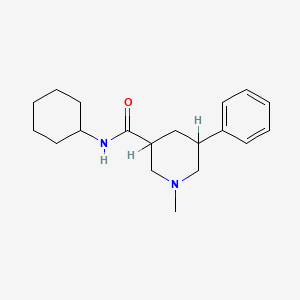 N-Cyclohexyl-1-methyl-5-phenyl-3-piperidinecarboxamide