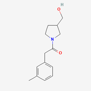 molecular formula C14H19NO2 B1465607 1-[3-(Hydroxymethyl)pyrrolidin-1-yl]-2-(3-methylphenyl)ethan-1-one CAS No. 1275708-33-2