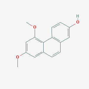 molecular formula C16H14O3 B14656104 5,7-Dimethoxyphenanthren-2-OL CAS No. 53076-61-2