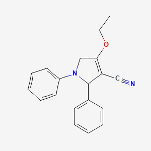 molecular formula C19H18N2O B14656106 4-Ethoxy-1,2-diphenyl-2,5-dihydro-1H-pyrrole-3-carbonitrile CAS No. 52608-47-6