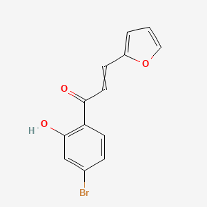 molecular formula C13H9BrO3 B14656112 2-Propen-1-one, 1-(4-bromo-2-hydroxyphenyl)-3-(2-furanyl)- CAS No. 51379-39-6