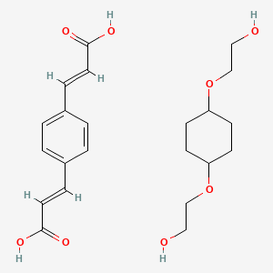 (E)-3-[4-[(E)-2-carboxyethenyl]phenyl]prop-2-enoic acid;2-[4-(2-hydroxyethoxy)cyclohexyl]oxyethanol