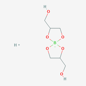 Hydron;[3-(hydroxymethyl)-1,4,6,9-tetraoxa-5-boranuidaspiro[4.4]nonan-8-yl]methanol